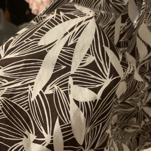 Women’s Summer Dress Van Heusen Brown And White Tropical Print Size 18 - Picture 4 of 8